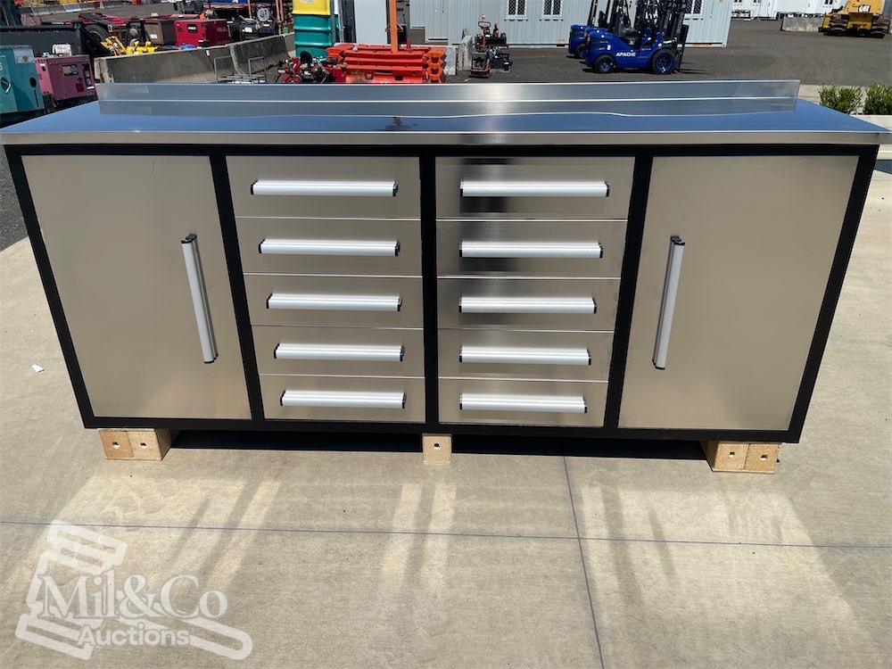 10 Drawer Stainless Steel Work Bench
