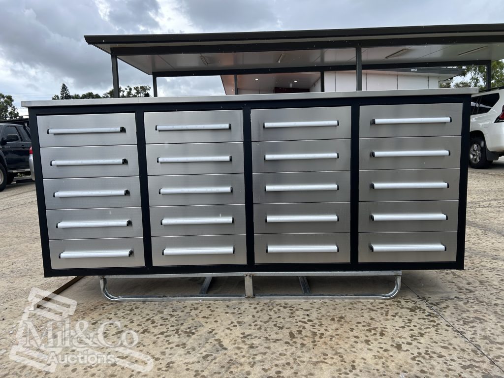 20 Drawer Stainless Steel Work Bench