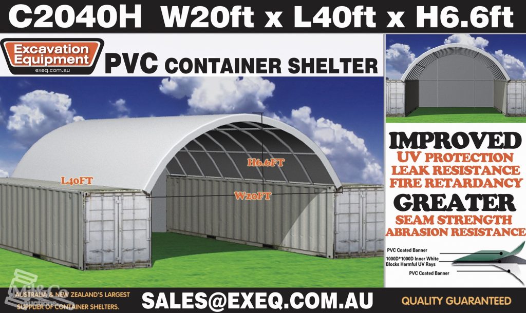 40ft Container Shelter With End Wall C2040H