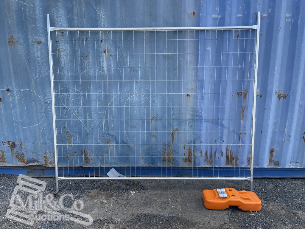 Set of 20 Galvanized Temporary Fence Panels