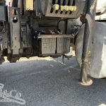 2005 Hino Ranger Tray Back Truck with Crane battery box