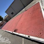 2005 Hino Ranger Tray Back Truck with Crane tray from rear