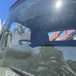 2005 Hino Ranger Tray Back Truck with Crane windscreen chips