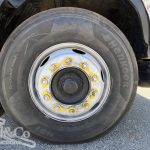 2005 Hino Ranger Tray Back Truck with Crane drivers tyre 295/80R22.5