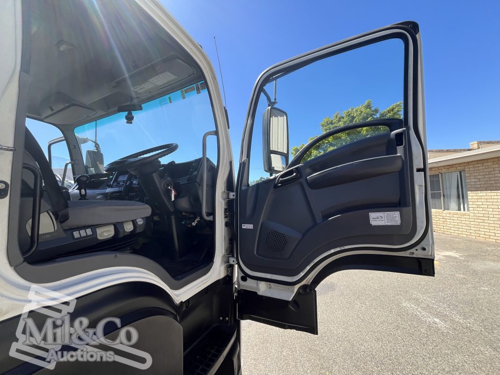 2012 Isuzu FVZ 1000 Tray Back Truck with Hiab drivers doorway