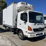 2004 Hino 500 FD Fridge Truck exterior front drivers corner