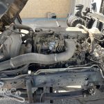 2004 Hino 500 FD Fridge Truck engine bay from drivers side