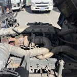 2004 Hino 500 FD Fridge Truck engine bay from passenger side