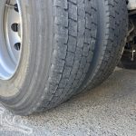 2005 Hino 500 GH Fridge Truck rear drive tyre tread drivers side